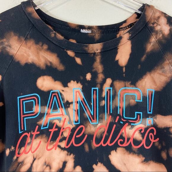 Panic At The Disco Custom Bleached LS Tee Sz S - Picture 4 of 4